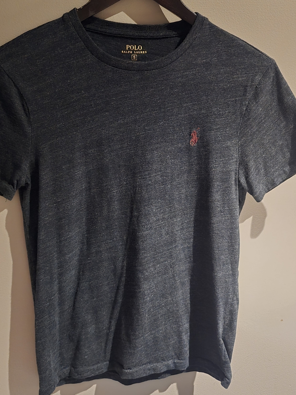 Polo by Ralph Lauren Heather Navy Short Sleeve Tee with Red Pony Logo